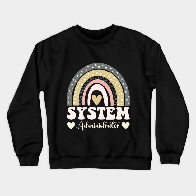 Funny System Admin Certified System Administrator Crewneck Sweatshirt by Printopedy